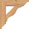Ekena Millwork Funston Traditional Smooth Bracket w/ Offset Brace, Western Red Cedar, 5 1/2"W x 18"D x 18"H BKT0604X18X18FST01SWR - alternate 4